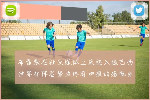 布雷默在社交媒体上庆祝入选巴西世界杯阵容努力终有回报的感慨分享